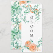 ユーカリエレガントプタスグリーンピーチフローラチェアサイン メニュー (正面/裏面)