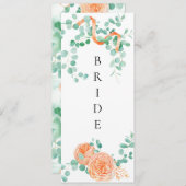 ユーカリエレガントプタスグリーンピーチフローラチェアサイン メニュー (正面/裏面)