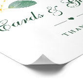 ユーカリエレガントプタスグリーンリーウェディングカード&ギフト ポスター (角)