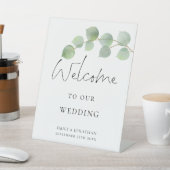 ユーカリエレガントプタススクリプトへようこそ結婚の 台座サイン (インサイチュ)