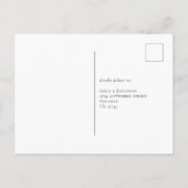 ユーカリエレガントプタススクリプトウェディングRSVP インビテーションポストカード (裏面)