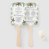 ユーカリエレガントプタスヒトデ結婚式 プログラム ハンドファン (正面&裏面)