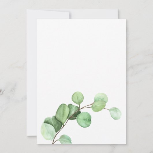 ユーカリエレガントプタスブライダルシャワー 招待状 (裏面)