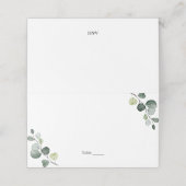 ユーカリエレガントプタスボタニカルウォーター座席表 プレイスカード (外部開封)