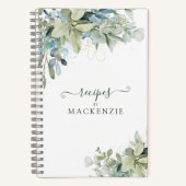 ユーカリエレガントプタスボタニカルグリーンレシピ ノートブック (正面)