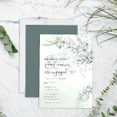 ユーカリエレガントプタスボタニカルセージ婚約 招待状