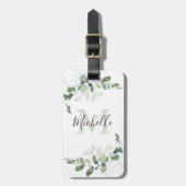 ユーカリエレガントプタスモノグラムスクリプト名 ラゲッジタグ (正面縦)