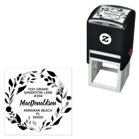 ユーカリエレガントプタスリーフリース差出人住所 セルフインキングスタンプ (インサイチュ)