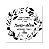 ユーカリエレガントプタスリーフリース差出人住所 セルフインキングスタンプ (デザイン)