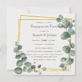 ユーカリエレガントプタス婚約パーティスクエア 招待状 (正面)