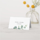 ユーカリエレガントプタス折り結婚畳み座席表 プレイスカード (裏面)