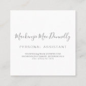 ユーカリエレガントプタス植物性フローラモノグラム スクエア名刺 (裏面)