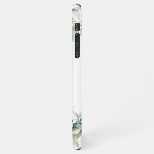 ユーカリエレガントプタス植物性フローラモノグラム iPhoneケース (左側)