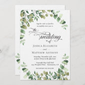 ユーカリエレガントプタス結婚式招待状 招待状 (正面/裏面)
