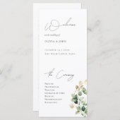 ユーカリエレガントプタス結婚式 プログラム (正面/裏面)