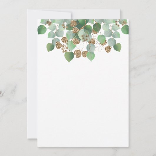 ユーカリエレガントプトゥスの人生の写真お祝い 招待状 (裏面)