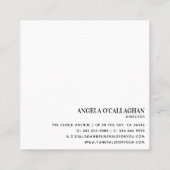 ユーカリエレガントプトゥスの葉と金ゴールドグリッター スクエア名刺 (裏面)