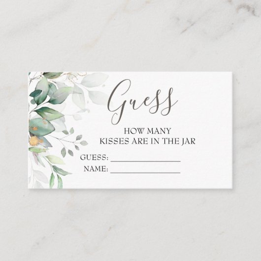 ユーカリエレガントプトゥスはゲームの数を推測 エンクロージャーカード (正面)