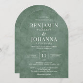 ユーカリエレガントプトゥスグリーンアー結婚チズ 招待状 (正面/裏面)