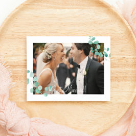 ユーカリエレガントプトゥスグリーンピーチフローラたった今結婚しました