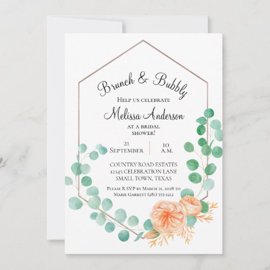 ユーカリエレガントプトゥスグリーンピーチブライダルブランチ (正面)