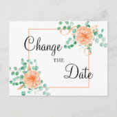ユーカリエレガントプトゥスグリーンピーチ日付の変更 ポストカード (正面)