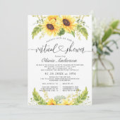ユーカリエレガントプトゥスサンフラワーバーチャルブライダルシャワー 招待状 (スタンド正面)