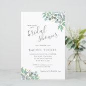 ユーカリエレガントプトゥスダスティーブルーブライダルシャワー招待状 (スタンド正面)