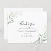 ユーカリエレガントプトゥスバジェット葬儀サンキューカード (正面/裏面)