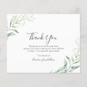 ユーカリエレガントプトゥスバジェット葬儀サンキューカード (正面)