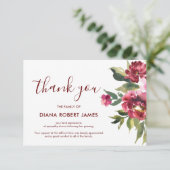 ユーカリエレガントプトゥスブルゴーニュタイポグラフィ悔やみや弔慰 サンキューカード (スタンド正面)