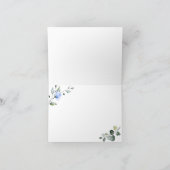 ユーカリエレガントプトゥスブルーバラシンプル植物学 サンキューカード (内部)