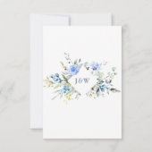 ユーカリエレガントプトゥスブルーバラズ結婚フローラ 出欠カード (裏面)