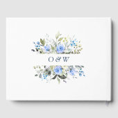 ユーカリエレガントプトゥスブルーバラフローラ結婚ズ ゲストブック (裏面)