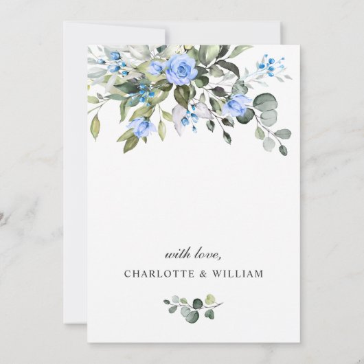 ユーカリエレガントプトゥスブルーバラリハーサルディナー 招待状 (裏面)