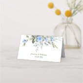 ユーカリエレガントプトゥスブルーバラ結婚フローラ表 プレイスカード (裏面)