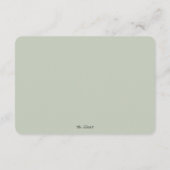 ユーカリエレガントプトゥスベビー要請のためのグリーンブック エンクロージャーカード (裏面)