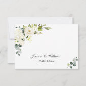 ユーカリエレガントプトゥスホワイトローズフローラ結婚ズ 出欠カード (裏面)