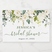 ユーカリエレガントプトゥスホワイトローズブライダルシャワー スパークリングワインラベル (シングルラベル)