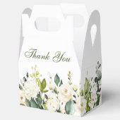 ユーカリエレガントプトゥスホワイトローズブライダルシャワー フェイバーボックス (オープン)