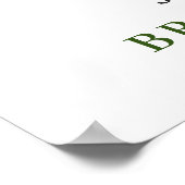 ユーカリエレガントプトゥスホワイトローズブライダルシャワー ポスター (角)