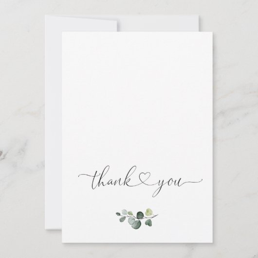 ユーカリエレガントプトゥスホワイトローズブライダルシャワー 招待状 (裏面)