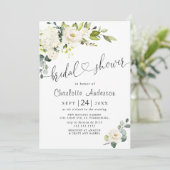 ユーカリエレガントプトゥスホワイトローズブライダルシャワー 招待状 (スタンド正面)