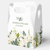 ユーカリエレガントプトゥスホワイトローゼズグリーンリー結婚ズ フェイバーボックス (オープン)