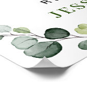 ユーカリエレガントプトゥスホワイトローゼリハーサルディナー ポスター (角)