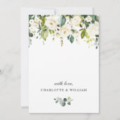 ユーカリエレガントプトゥスホワイトローゼリハーサルディナー 招待状 (裏面)