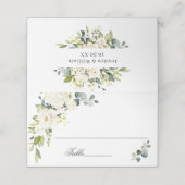 ユーカリエレガントプトゥスホワイトロ結婚ローズ プレイスカード (外部開封)