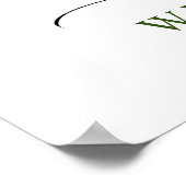 ユーカリエレガントプトゥスホワイトロ結婚ーズウェルカム ポスター (角)