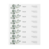 ユーカリエレガントプトゥスモノグラム差出人住所 ラップアラウンドラベル (シート)