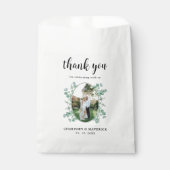 ユーカリエレガントプトゥスリーフ写真結婚の感謝 フェイバーバッグ (正面)